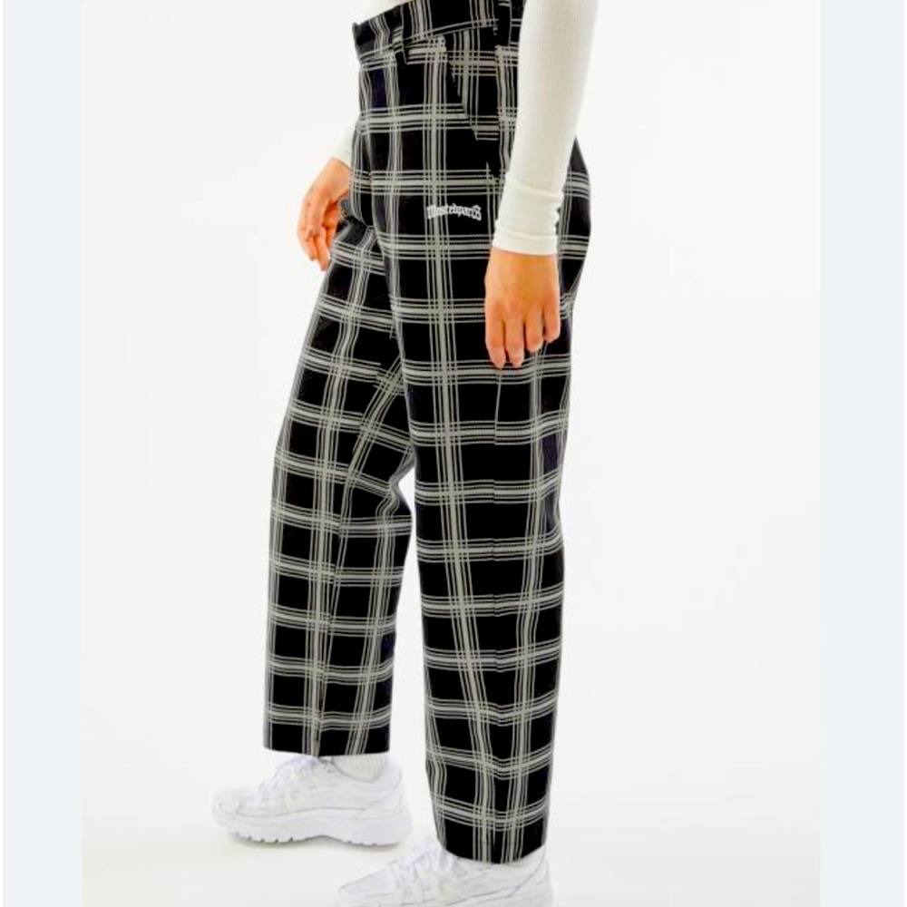 Urban Outfitters black pants with white stripes